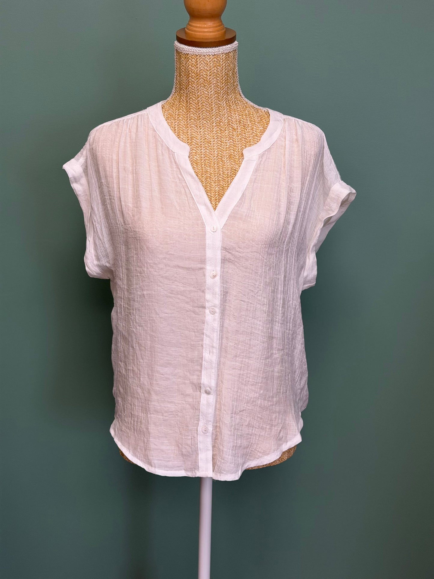 Blouse Blanche Fluide Femme Chic & Minimaliste - M Le salon de Faustine