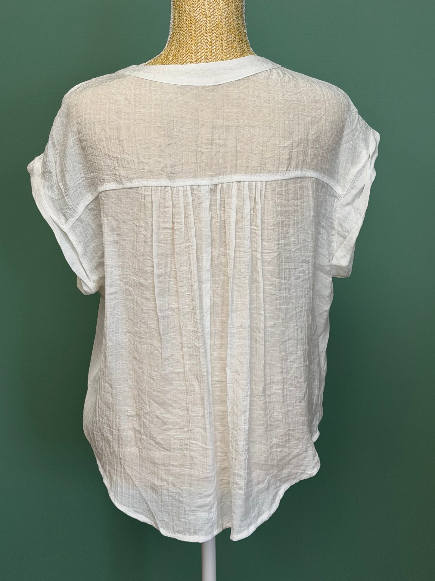 Blouse Blanche Fluide Femme Chic & Minimaliste - M Le salon de Faustine