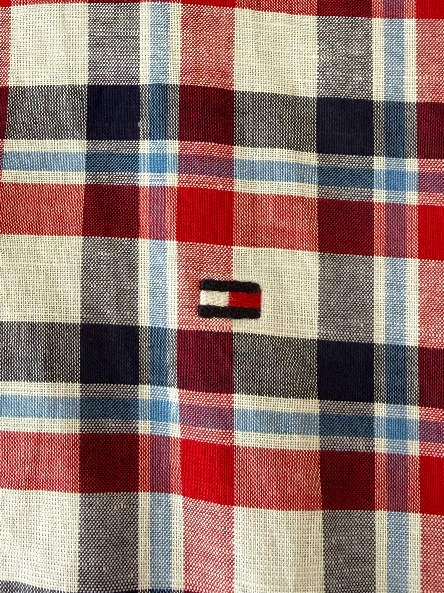 Chemise à Carreaux Coton Lin - Tommy Hilfiger - Taille L