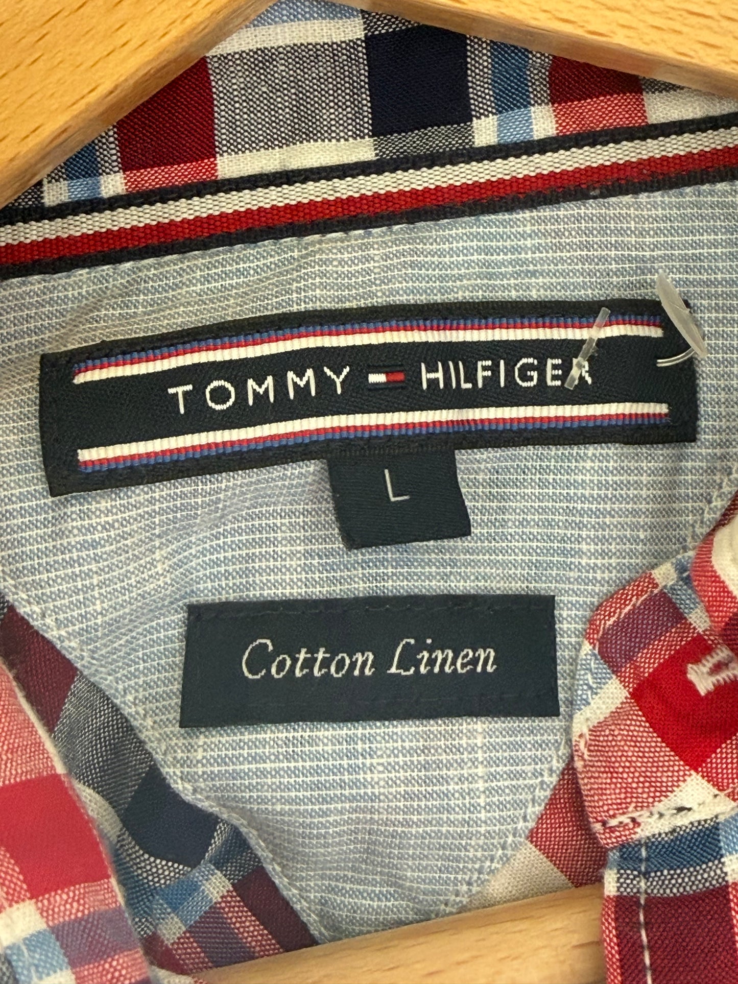 Chemise à Carreaux Coton Lin - Tommy Hilfiger - Taille L