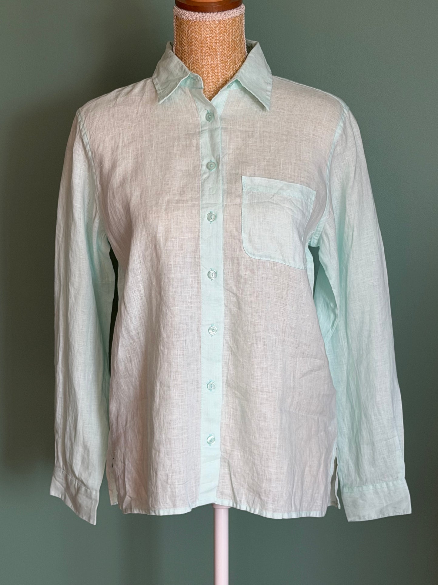 Chemise Vert d’Eau en Lin - L.L.Bean - Taille XS