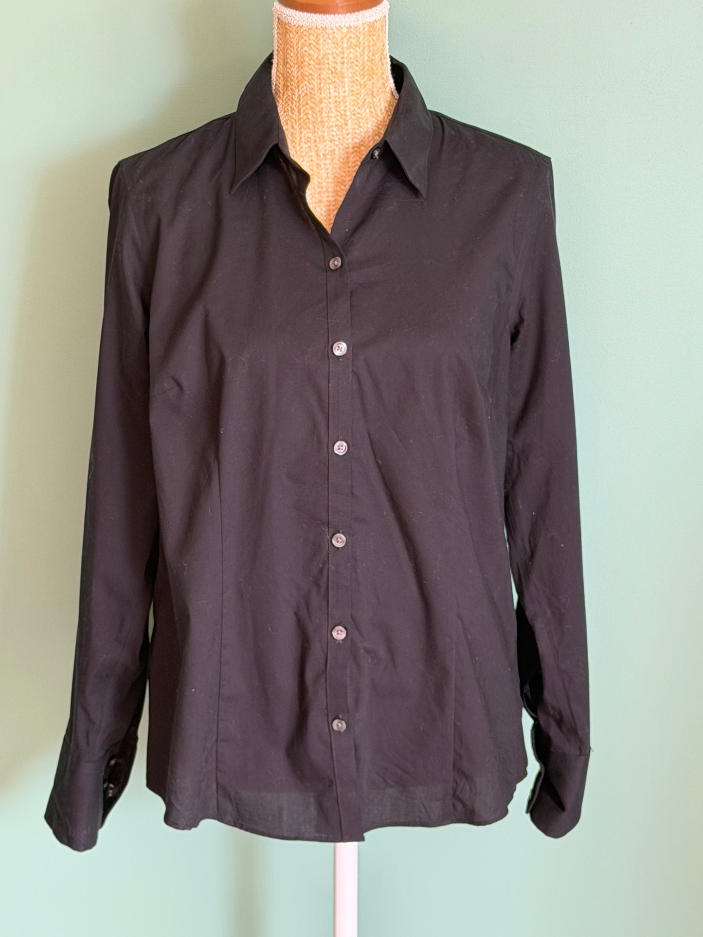 Chemise Noire Stretch - Eddie Bauer - Taille L