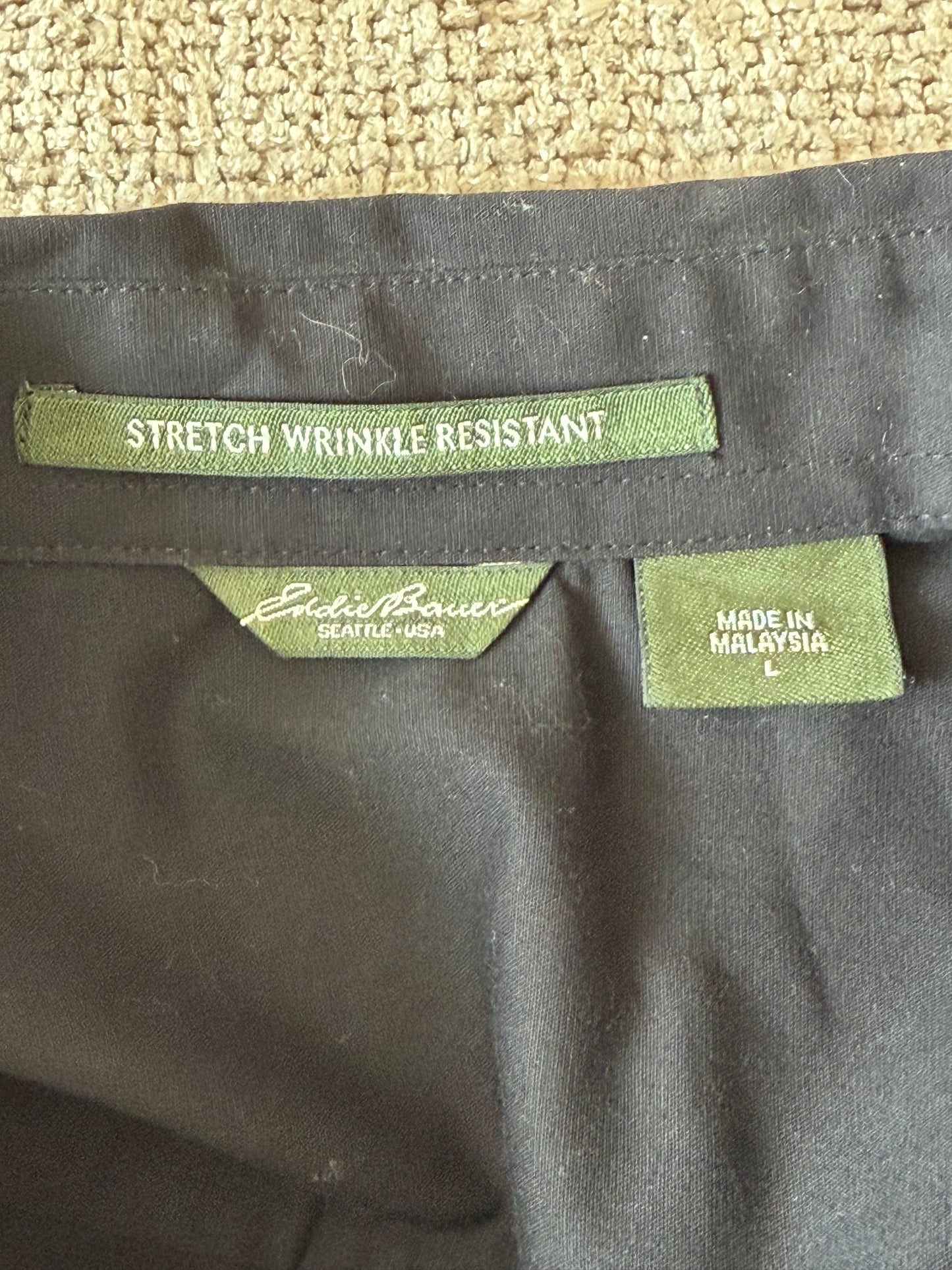 Chemise Noire Stretch - Eddie Bauer - Taille L
