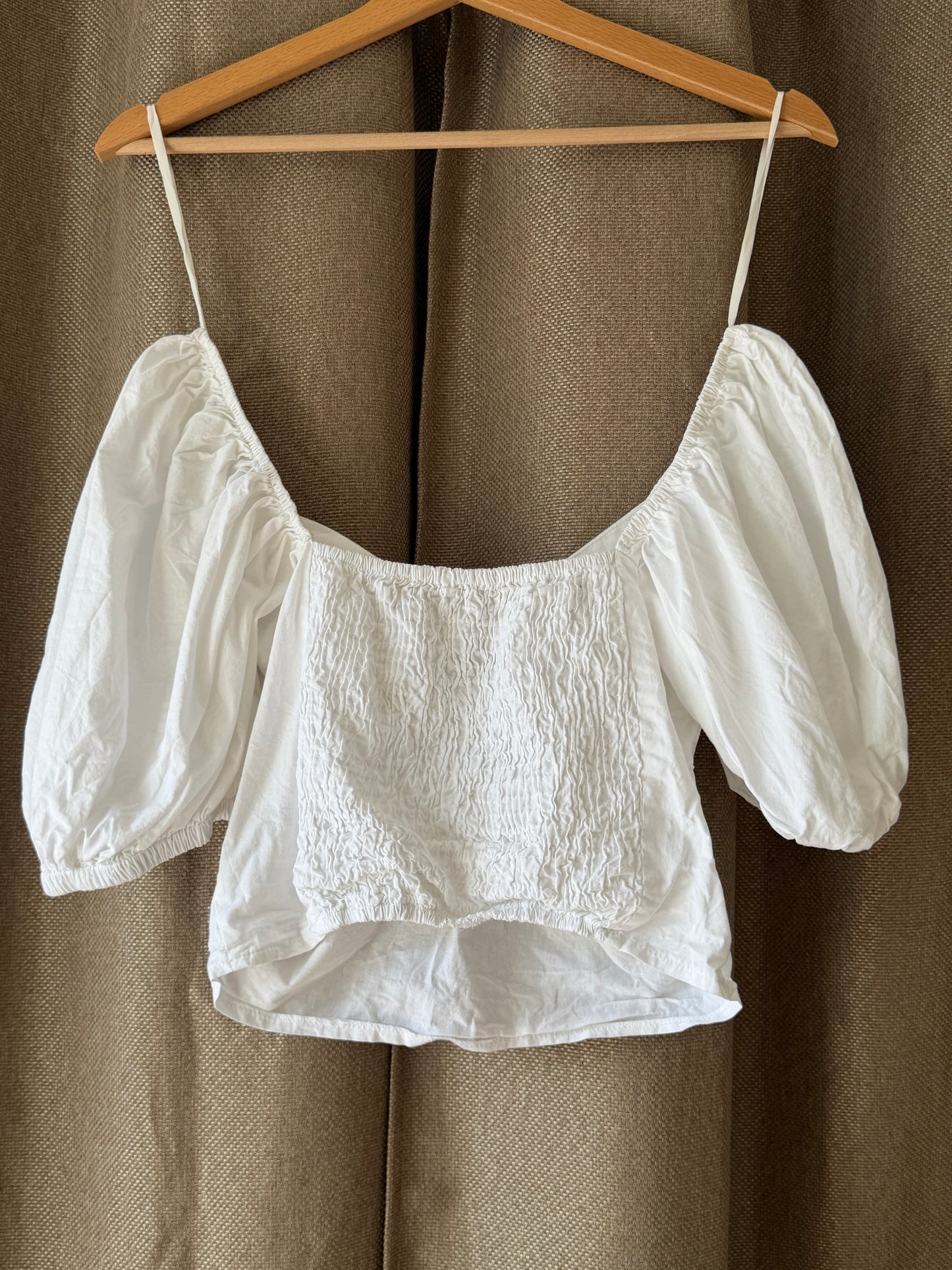 Top Blanc Romantique Off Shoulder - Taille S