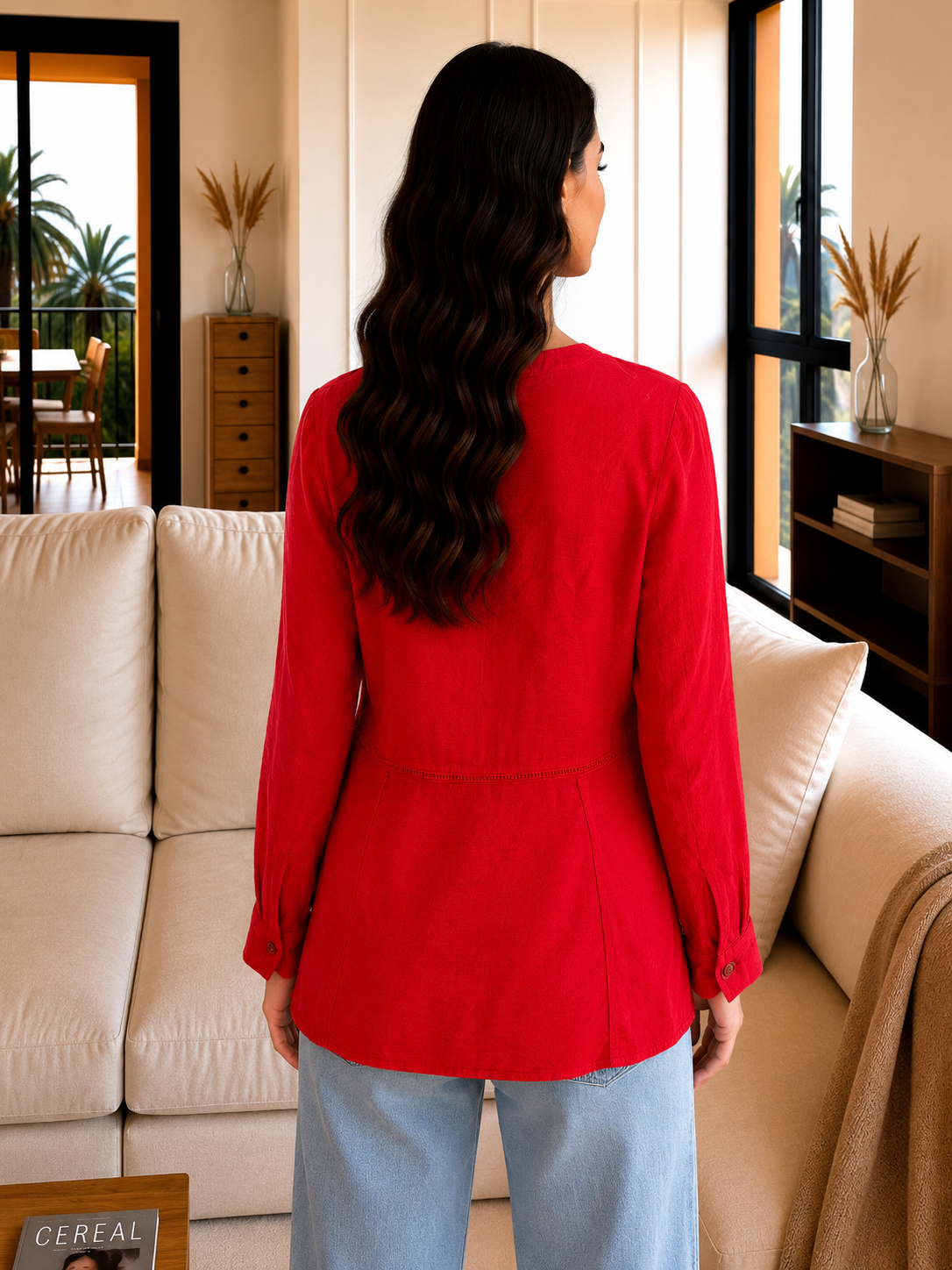 Blouse Fluide Rouge - Rue Mazarine - M Rue Mazarine