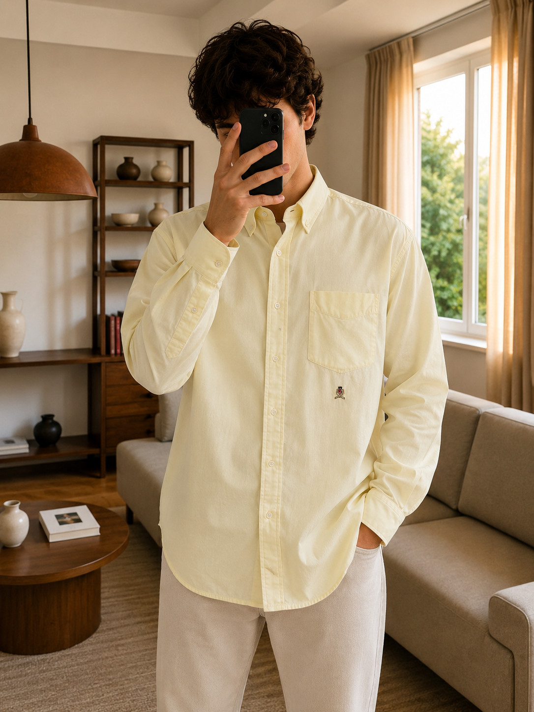 Chemise Jaune Pastel - Tommy Hilfiger - S Tommy Hilfiger