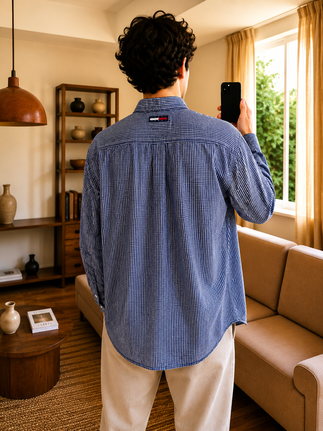 Chemise à Carreaux Bleu Marine - Tommy Jeans - Taille XL