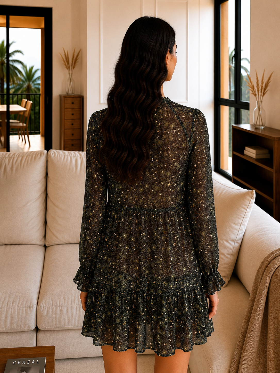 Robe Bohème Fleurie - Stradivarius - M Stradivarius