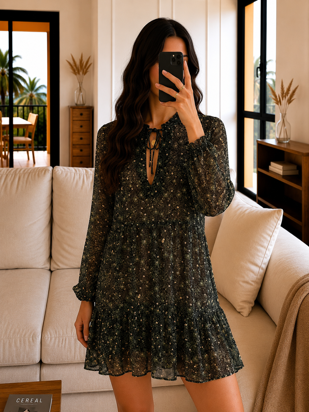 Robe Bohème Fleurie - Stradivarius - M Stradivarius